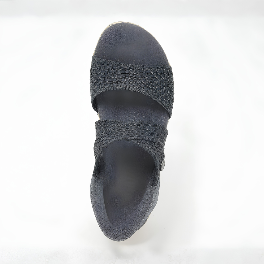 Comfortable Espadrille Wedge Sandals for Women with Elastic Strap Open Toe Platform Style