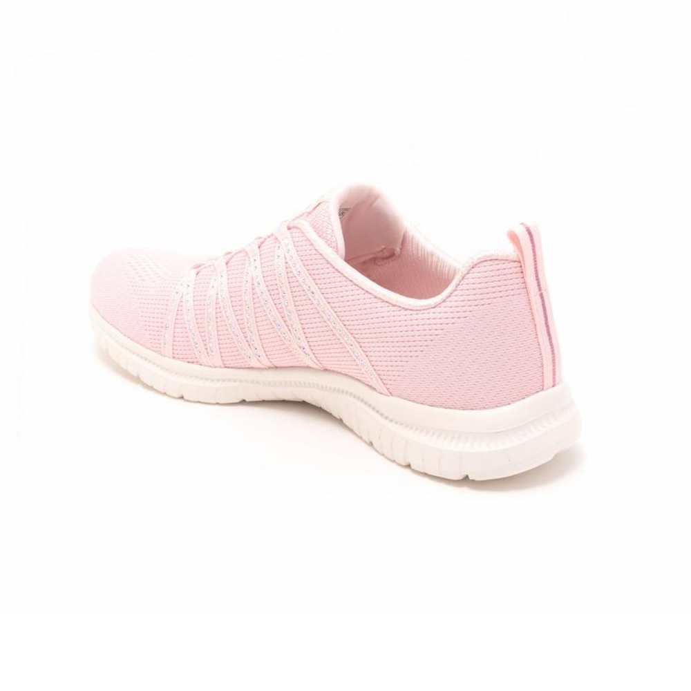 Comfortable Running Shoes for Women with Breathable Knit Upper Lace Up Lightweight Sole Style