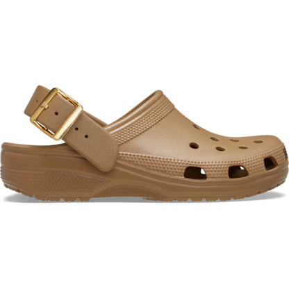 Comfortable Clogs for Women with Perforated Vent Buckle Heel Strap Slip On Style