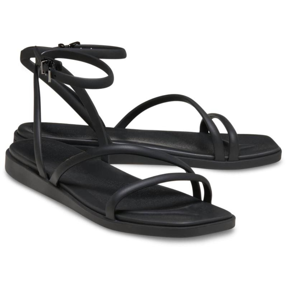 Comfortable Strappy Sandals for Women with Thin Toe Loop Ankle Buckle Flat Minimalist Style