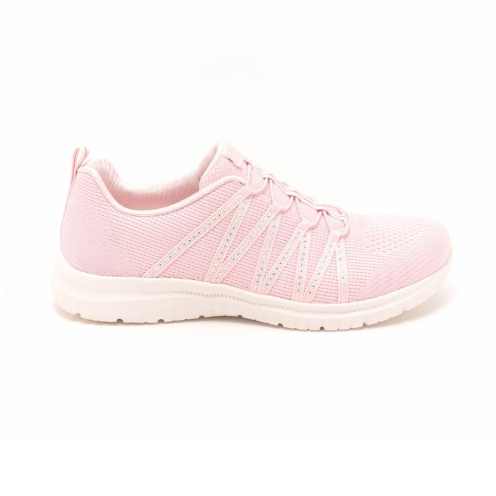 Comfortable Running Shoes for Women with Breathable Knit Upper Lace Up Lightweight Sole Style