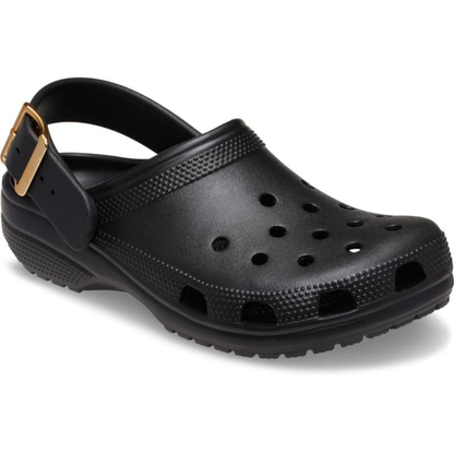 Comfortable Clogs for Women with Perforated Vent Buckle Heel Strap Slip On Style