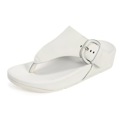 Comfortable Thong Sandals for Women with Buckle Detail Cushioned Footbed Slip On Style