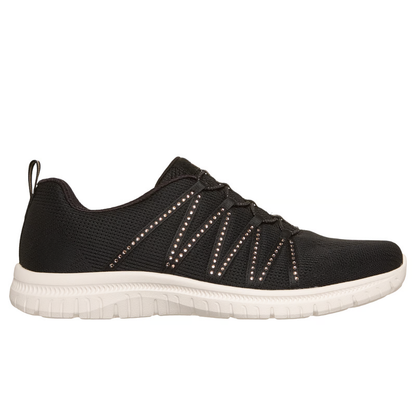 Comfortable Running Shoes for Women with Breathable Knit Upper Lace Up Lightweight Sole Style