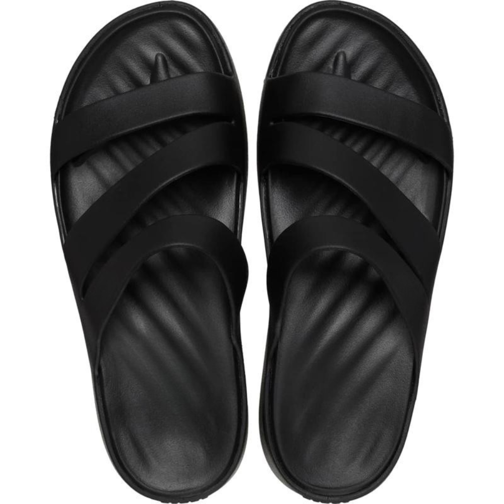 Comfortable Sandals for Women with Triple Strap Cushioned Footbed Slip On Style