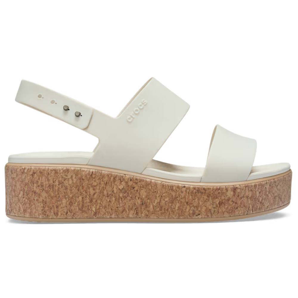 Comfortable Wedge Sandals for Women with Double Band Slingback Strap Cork Platform Style