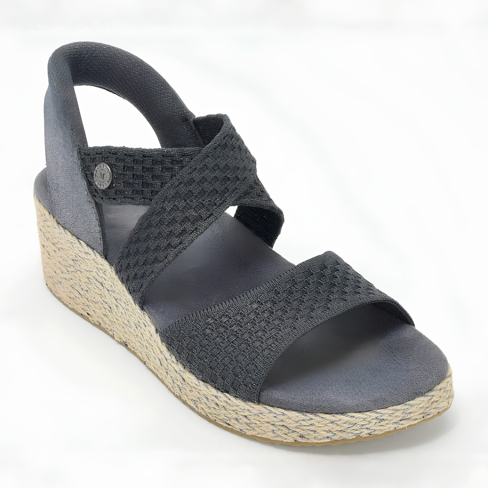 Comfortable Espadrille Wedge Sandals for Women with Elastic Strap Open Toe Platform Style