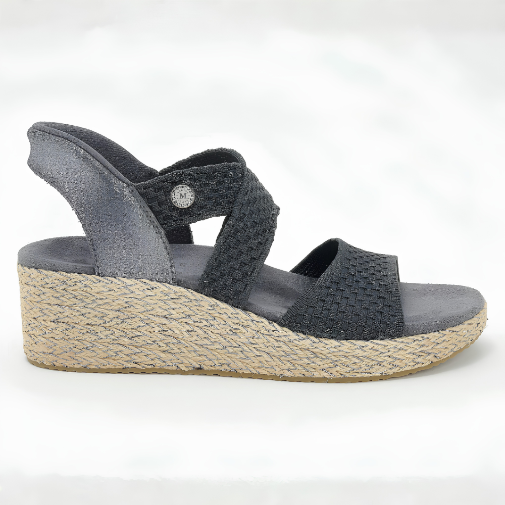 Comfortable Espadrille Wedge Sandals for Women with Elastic Strap Open Toe Platform Style