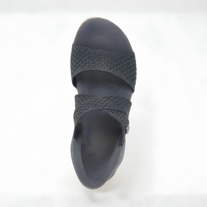 Comfortable Espadrille Wedge Sandals for Women with Elastic Strap Open Toe Platform Style