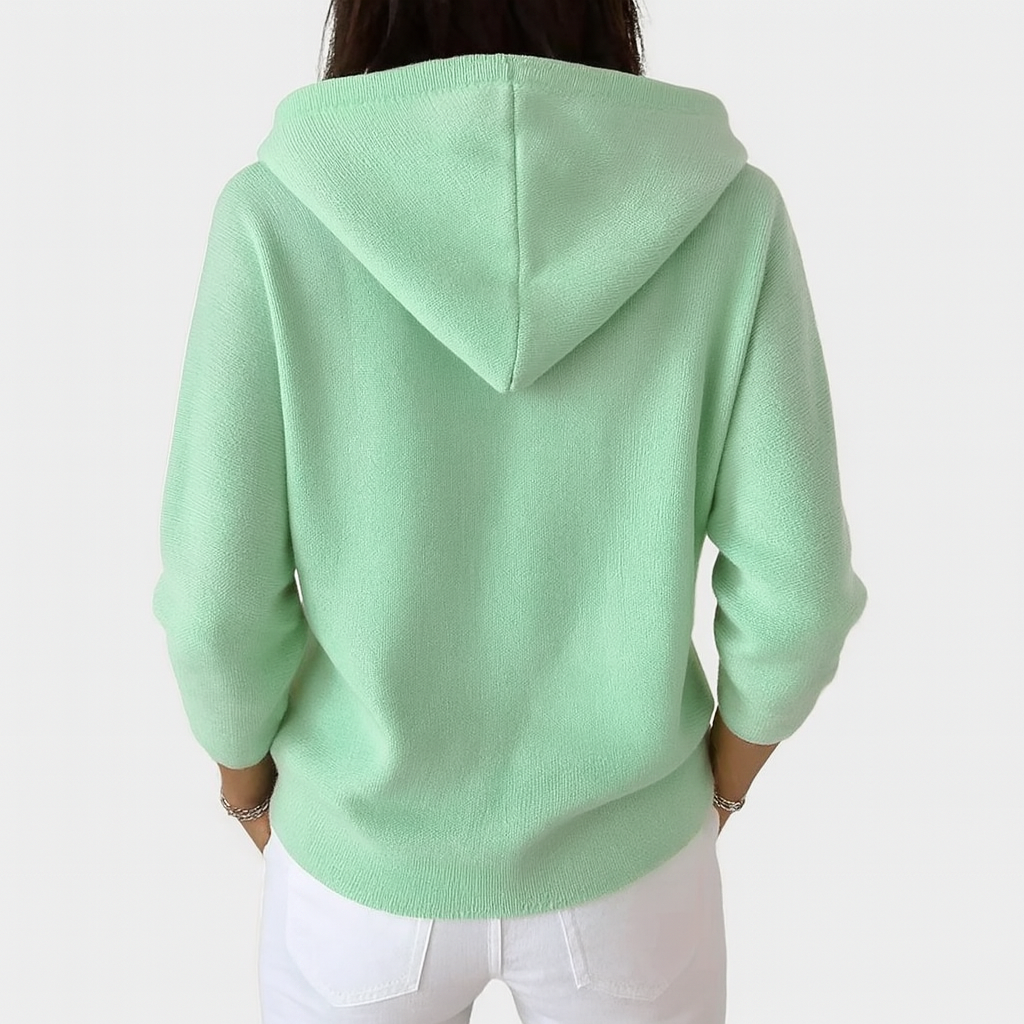 Comfortable Cardigan Sweater for Women with Hooded Button Front Long Sleeve Relaxed Oversized Style