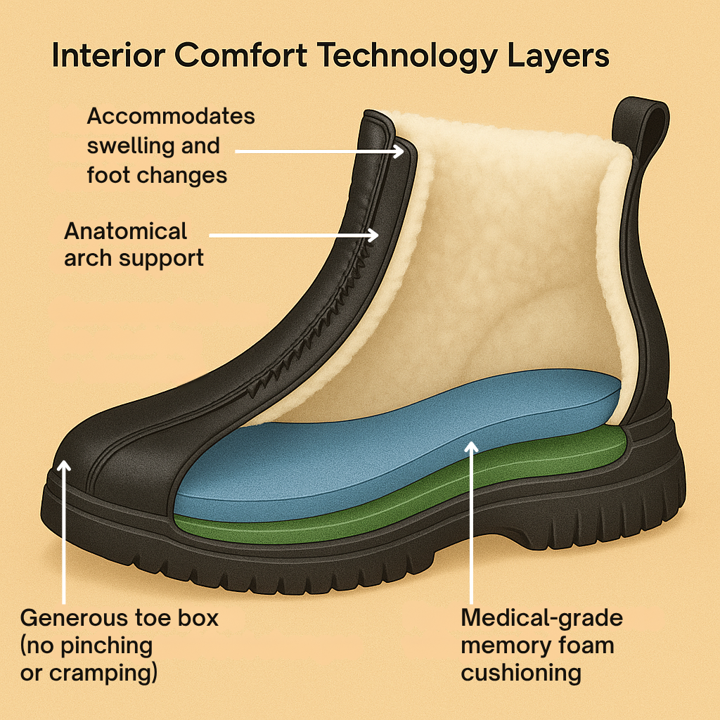 Comfortable Winter Shoes for Women with Fleece Lining Side Zip Ankle Boot Style