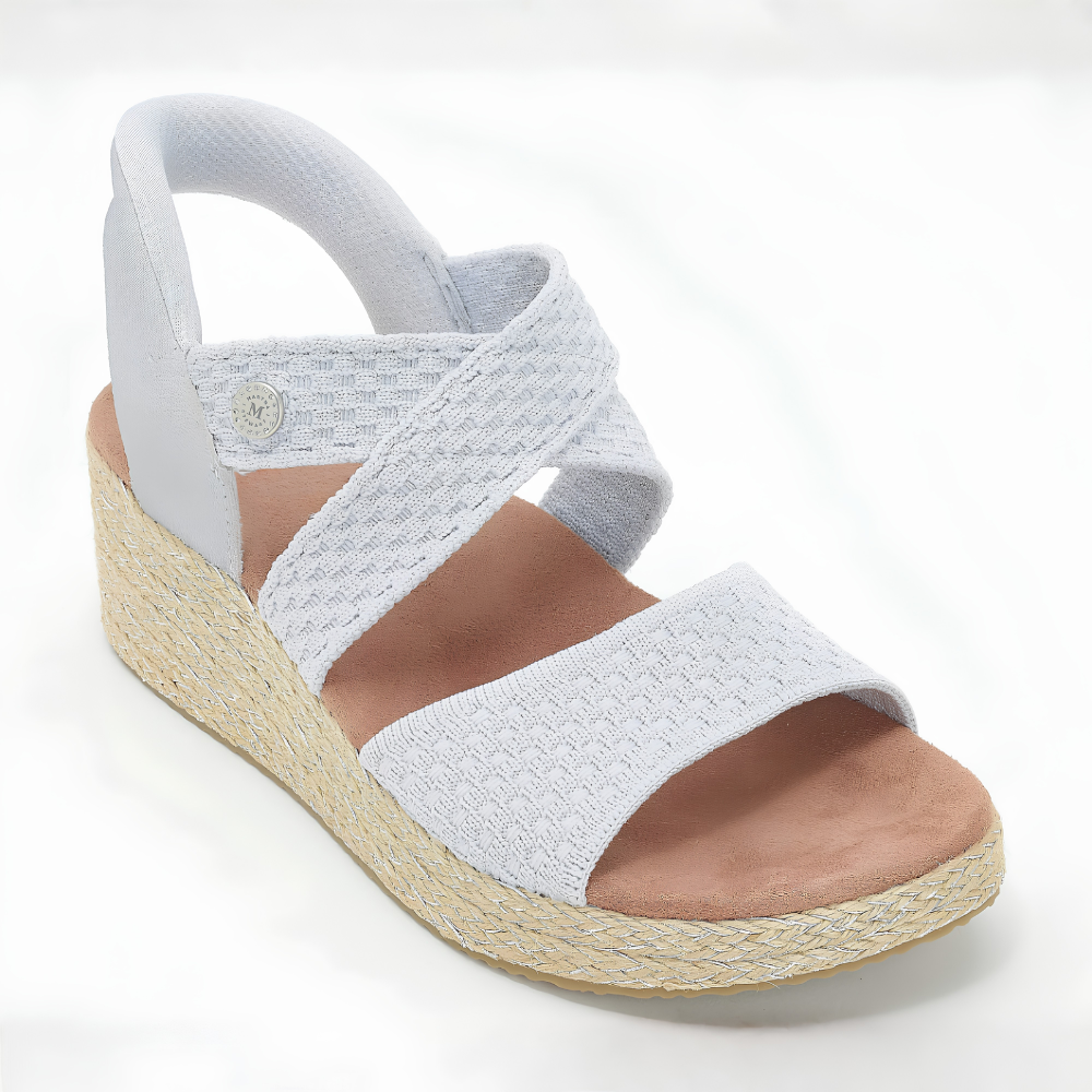 Comfortable Espadrille Wedge Sandals for Women with Elastic Strap Open Toe Platform Style
