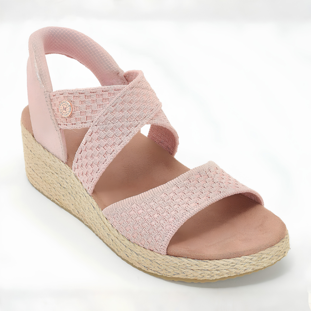 Comfortable Espadrille Wedge Sandals for Women with Elastic Strap Open Toe Platform Style