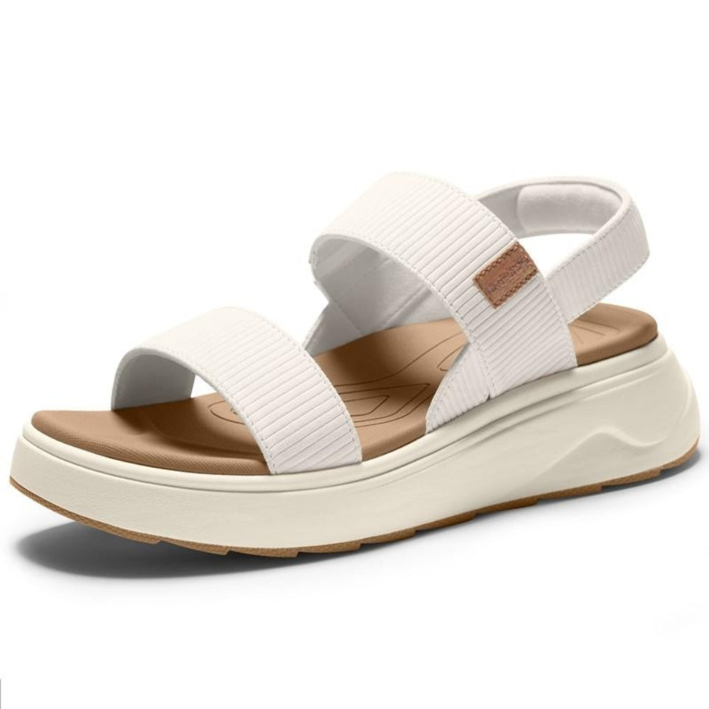 Comfortable Platform Sandals for Women with Elastic Double Strap Slingback Cushioned Sole