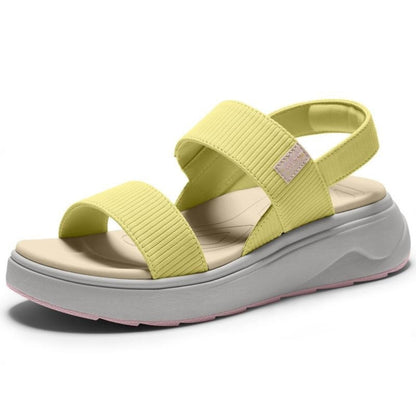 Comfortable Platform Sandals for Women with Elastic Double Strap Slingback Cushioned Sole