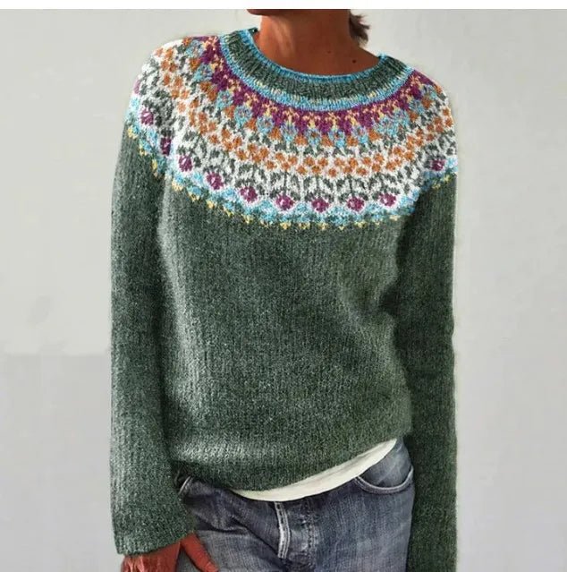 Comfortable Striped Sweater for Women with Boat Neck Long Sleeve Relaxed Oversized Knit Style