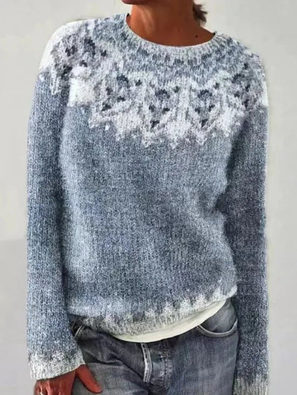 Comfortable Striped Sweater for Women with Boat Neck Long Sleeve Relaxed Oversized Knit Style