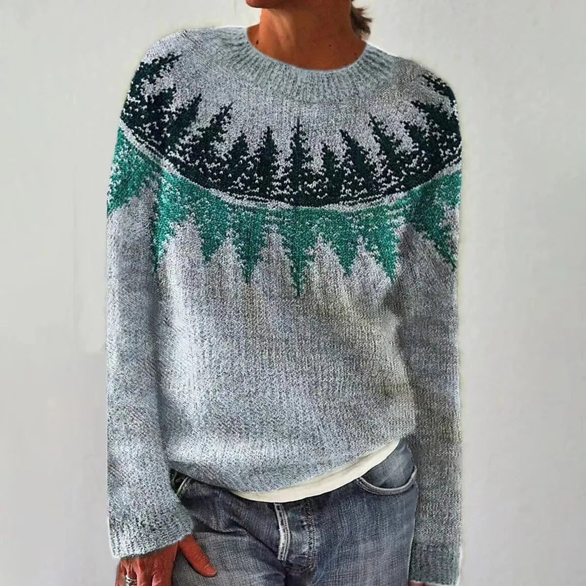 Comfortable Striped Sweater for Women with Boat Neck Long Sleeve Relaxed Oversized Knit Style